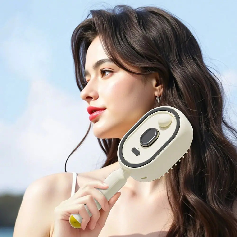 Portable Electric Hair Care Spray Massage Comb Anti-Static Self-Cleaning Hairbrush Spray Airbag Combs Women Girls